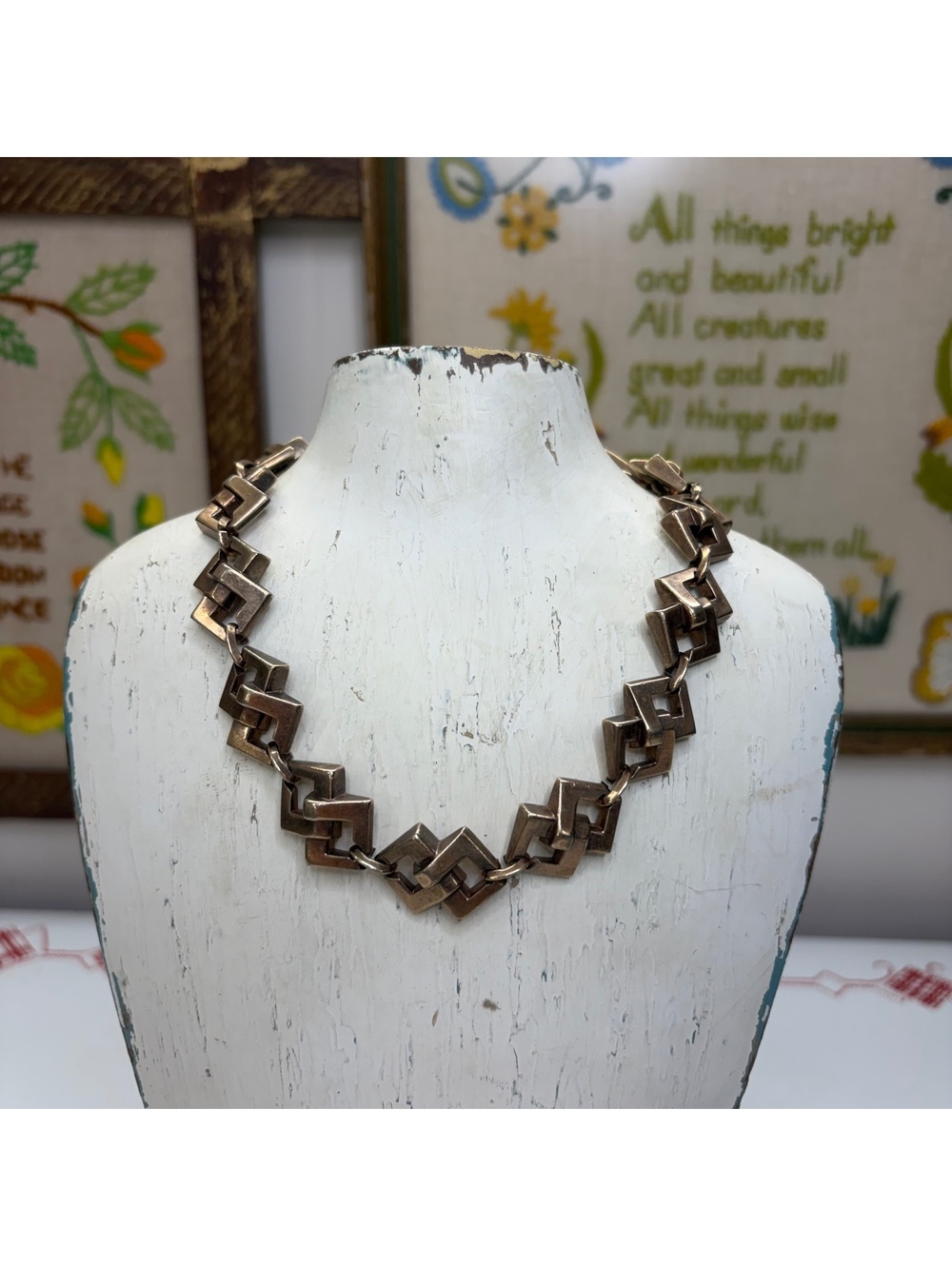 Chunky geometric choker by Sperry vintage